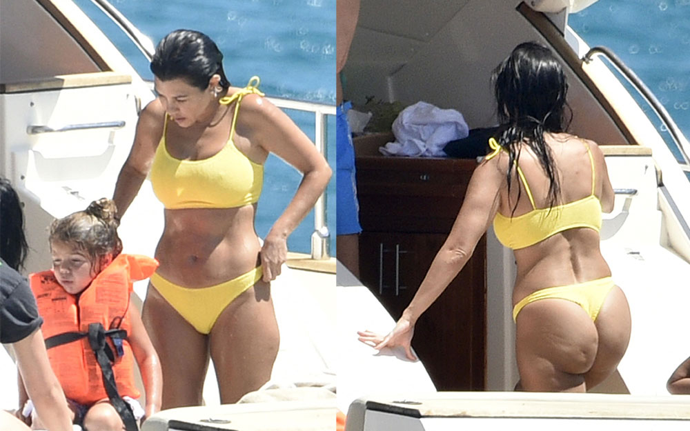 EXCLUSIVE PICS: Kourtney Kardashian proudly shows off cellulite while  holidaying in France with her children | WHO Magazine