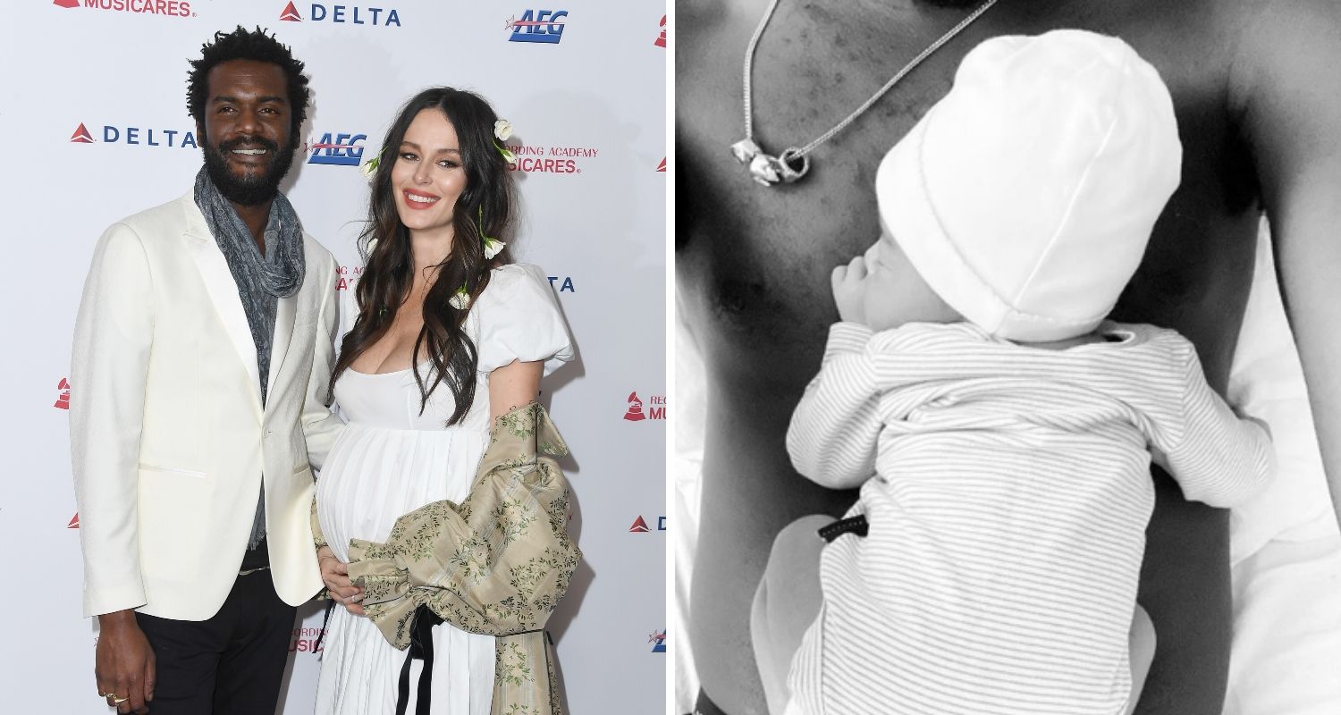 Nicole Trunfio shows off her huge baby bump in all-in-one 