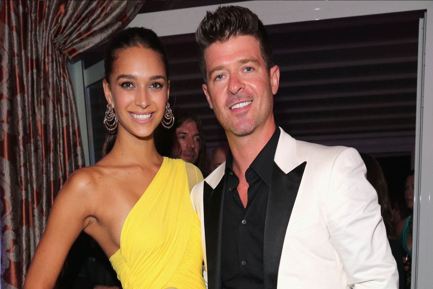 Robin Thicke's girlfriend April Love Geary gave birth to the couple...