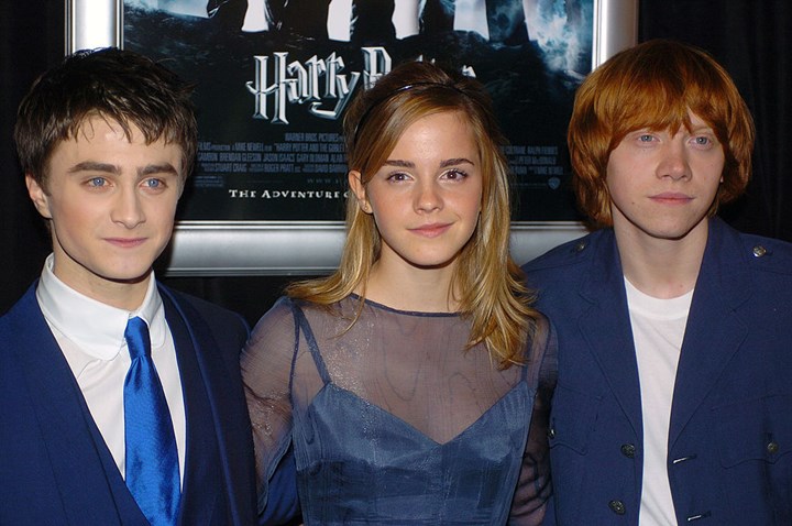 Daniel Radcliffe, Emma Watson and Rupert Grint at the New York premiere of Harry Potter & the Goblet of Fire