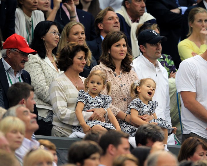 Roger Federer's wife Mirka Vavrinec in the crowd