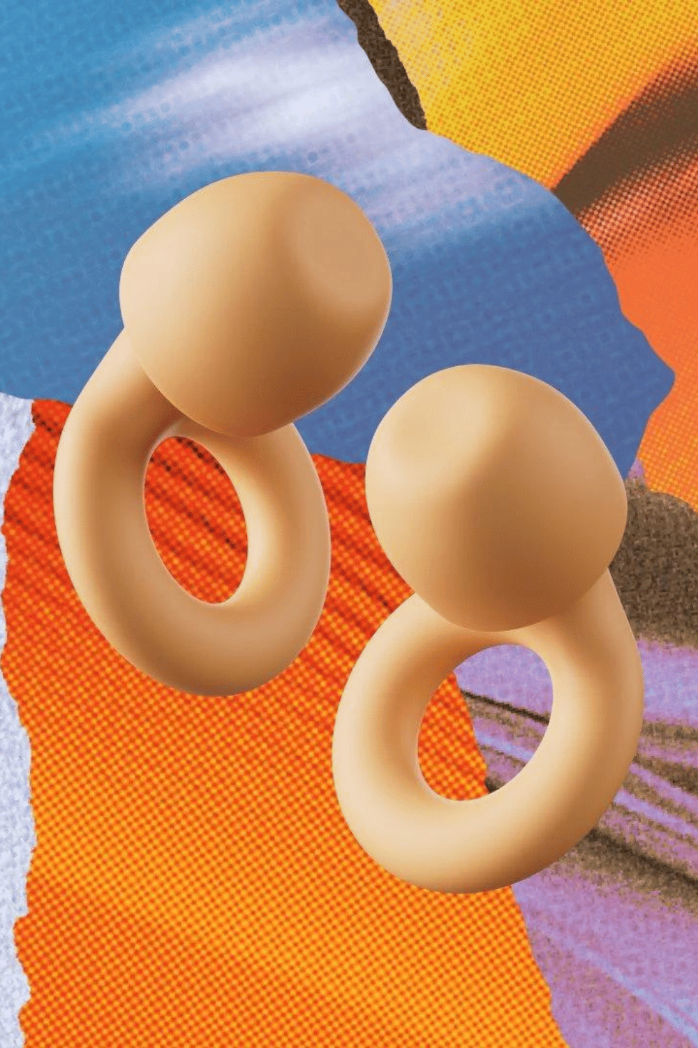 Two yellow loop earplugs.