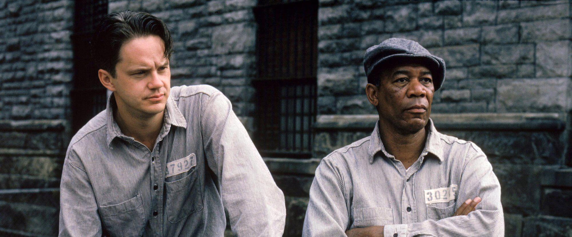 2 characters from the film, Shawshank Redemption
