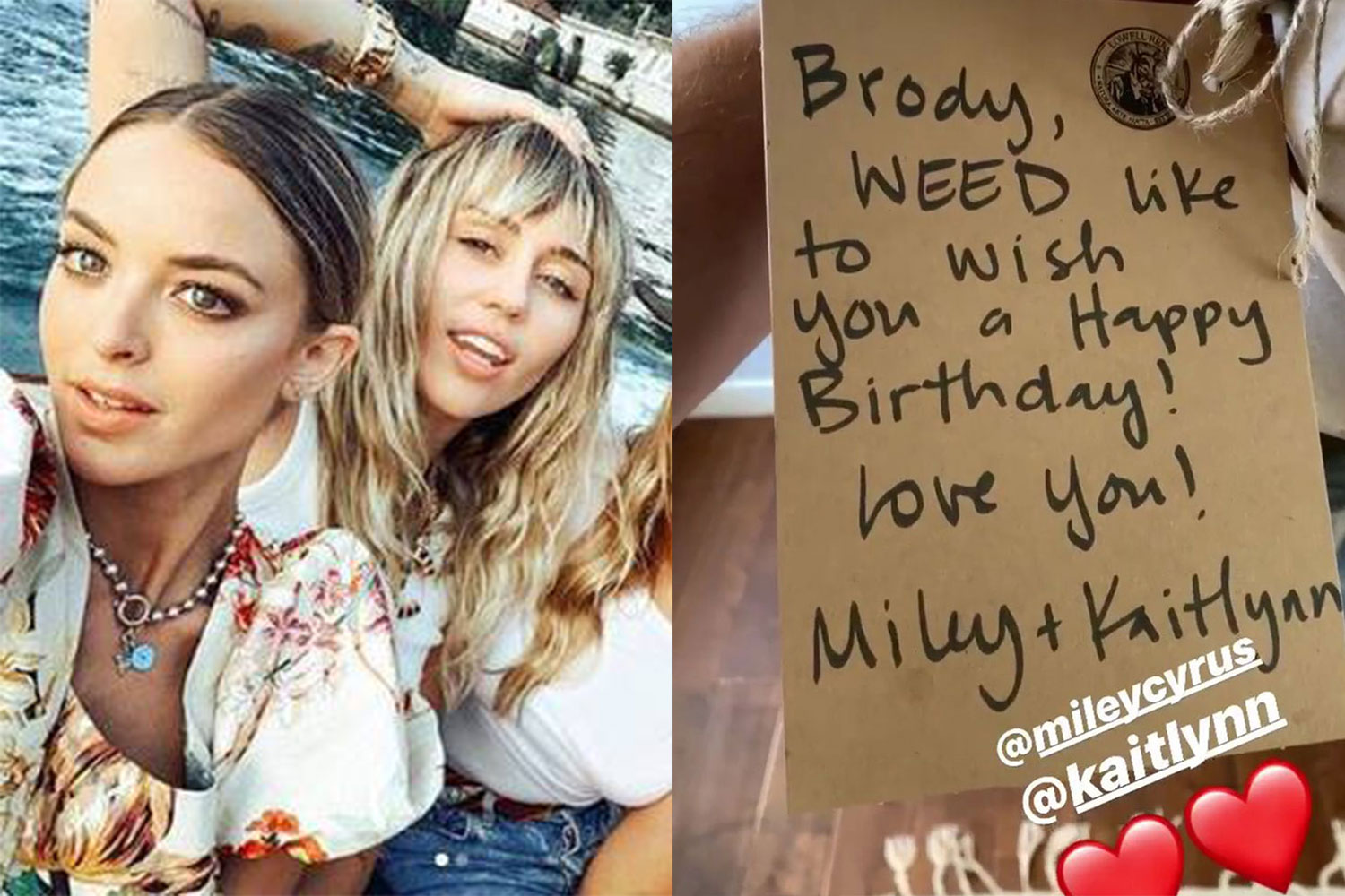 Miley Cyrus and Kaitlynn Carter gifted her exhubby Brody Jenner a weed(02)