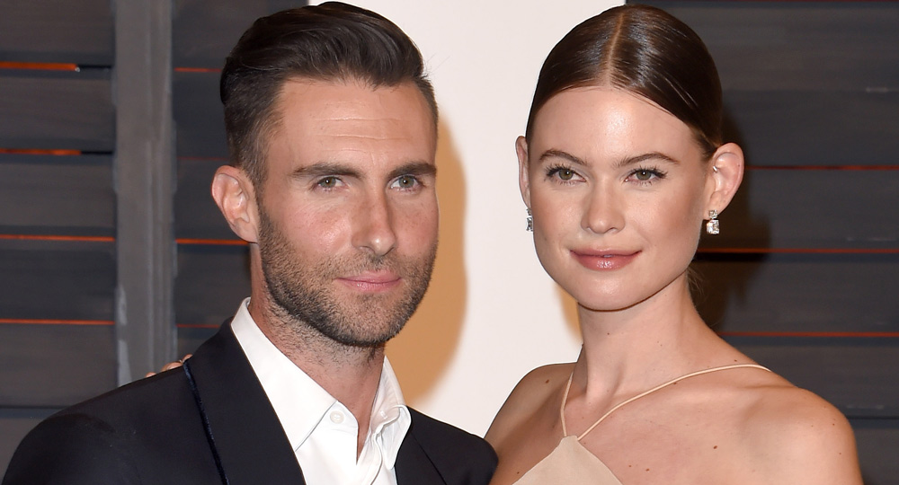 Adam Levine shares first family photo with Behati Prinsloo and baby