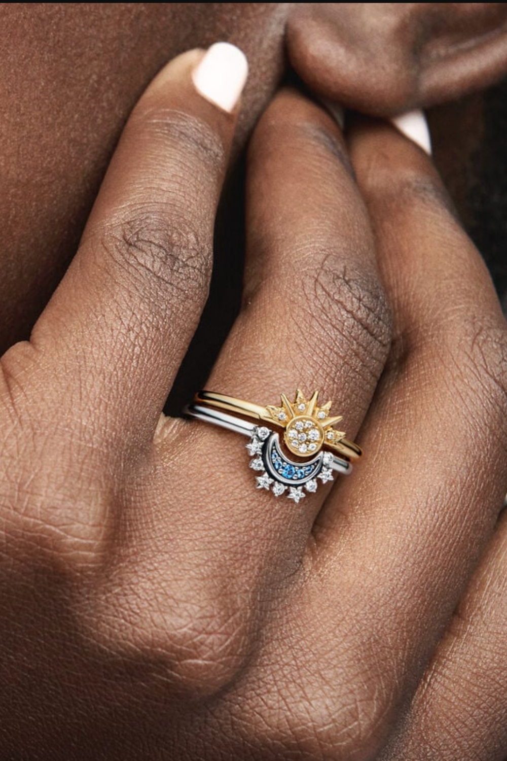 pandora-sun-moon-ring-set